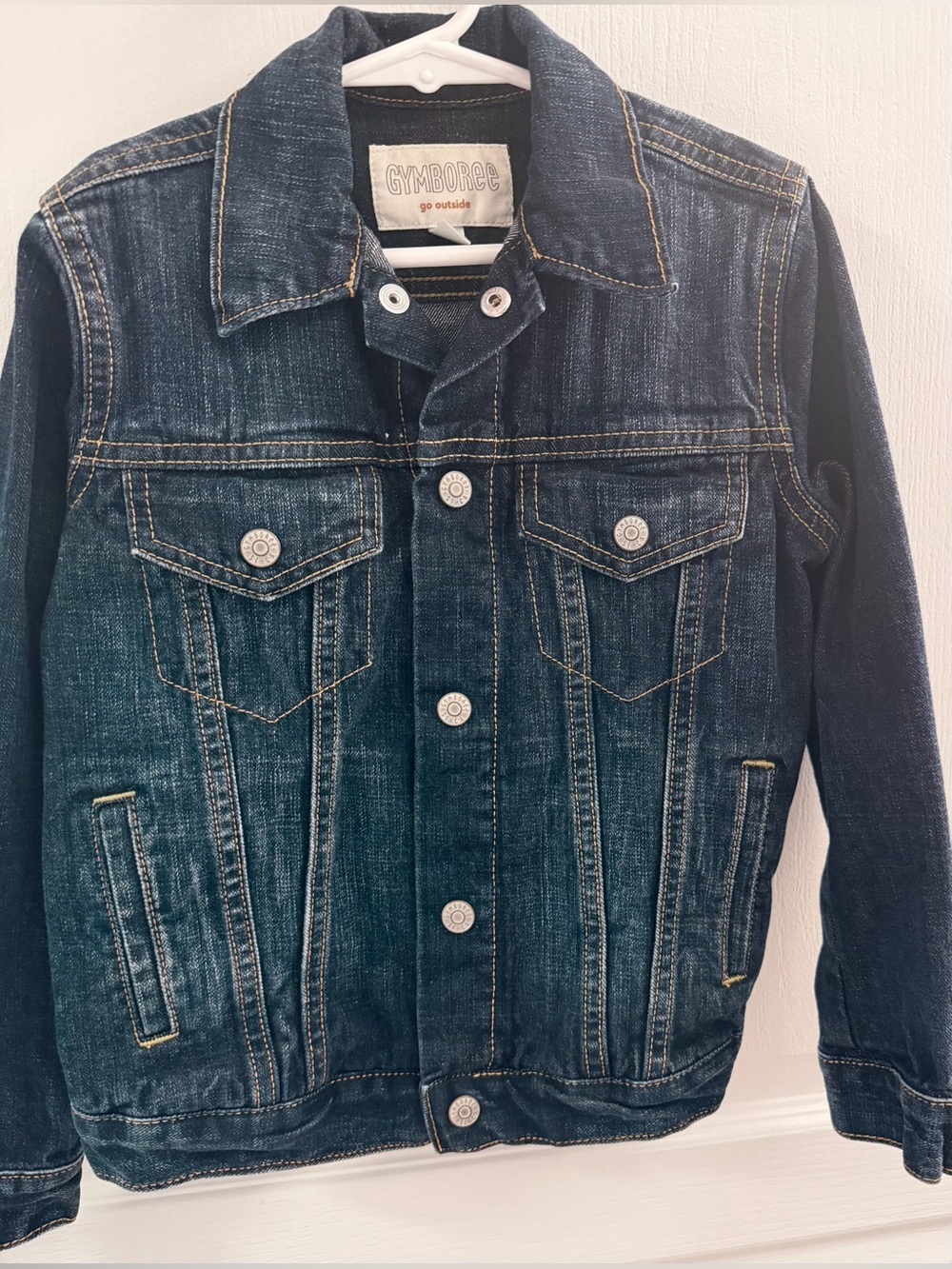 Like/New Gymboree Blue Denim Jacket with Orange Stitching